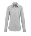 PR320 Premier Ladies Gingham Long Sleeve Shirt Black / White colour image